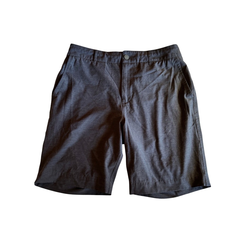 Faherty All Day Shorts Mens‎ 31 (32) Charcoal Grey Hybrid Swim Shorts 9" Inseam